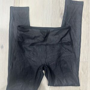 Versona Faux Black Leather Leggings